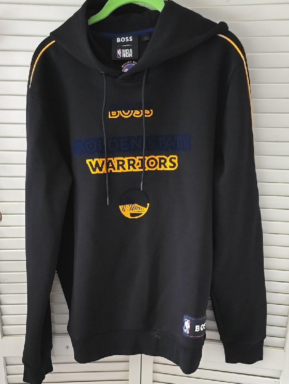 Boss Black & Yellow Golden State Warriors Pullover Hoodie Size L